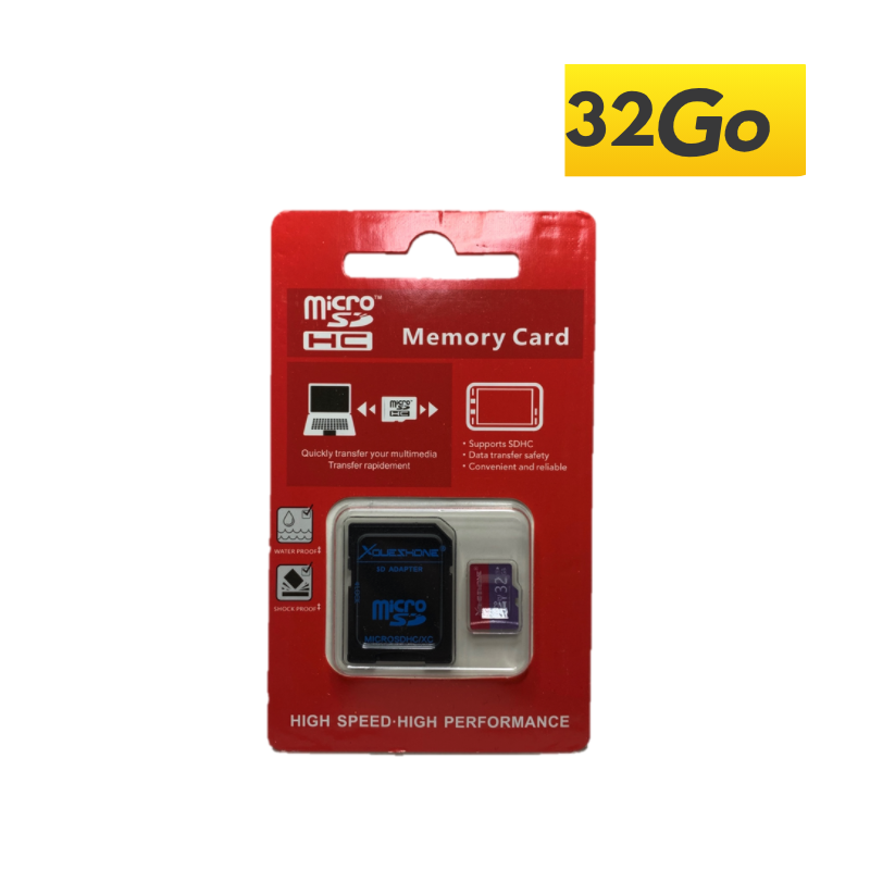 Carte Micro SD 32Go avec adaptateur SD (Youeshone)