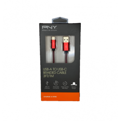 Câble USB Type-C PNY Rouge...