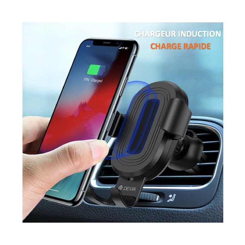 Chargeur Induction Voiture Téléphone Iphone Android 10w Prise